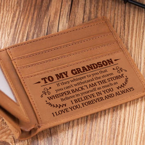 To My Grandson - Believe In Yourself - Bifold Wallet