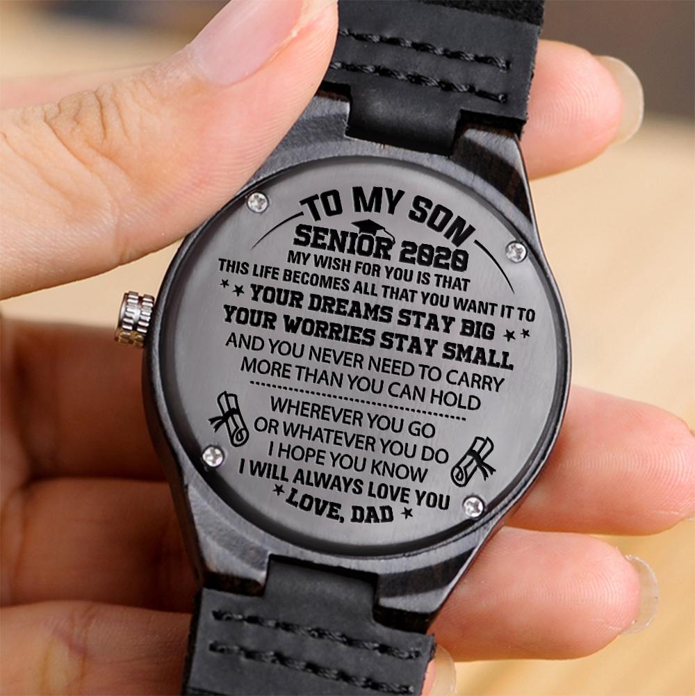 Engraved Wooden Watch - To My Son - I Will Always Love You - Love