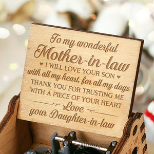 To My Mother-In-Law - Thank you for trusting me - Engraved Music Box