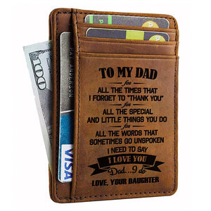 From Daughter To Dad - I Need To Say I Love You - Card Wallet