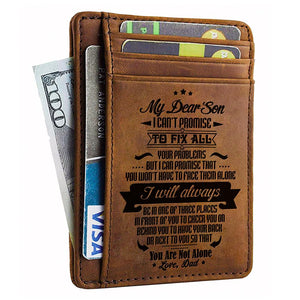 Dad To Son - You Are Not Alone - Card Wallet