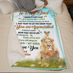 Son To Dad - You Are Aprreciated - Blanket