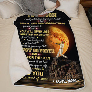 Mom To Son - I'm So Grateful You Are My Son - Blanket