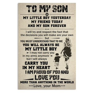 Mom To Son - My Little Boy Yesterday - Vertical Matte Posters