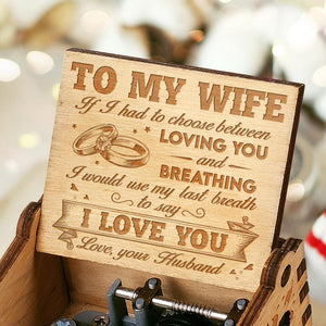 Husband To Wife - I Love You - Engraved Music Box