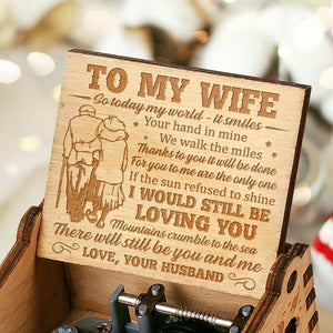 Husband To Wife - Your Hand In Mine - Engraved Music Box