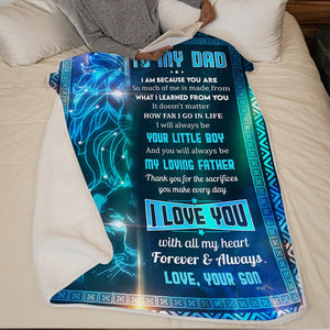 Son To Dad - My Loving Father - Blanket