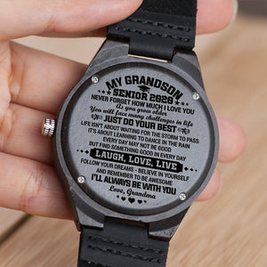 Grandma to Grandson - Follow Your Dreams - Wooden Watch