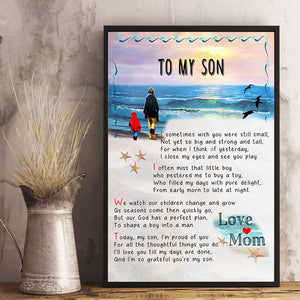 Mom To Son - I Often Miss That Little Boy - Vertical Matte Posters