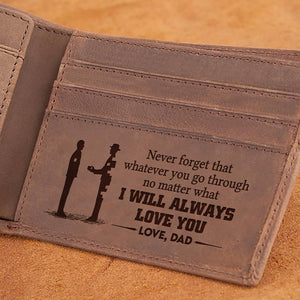 Dad To Son - I Will Always Love You - Wallet With Clipper