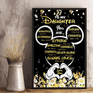 Dad to Daughter - You Are Never Alone - Vertical Matte Posters