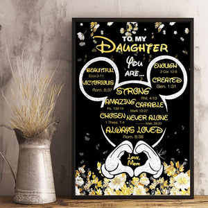 Mom to Daughter - You Are Never Alone - Vertical Matte Posters