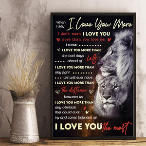 To My Beloved - I Love You More - Vertical Matte Posters