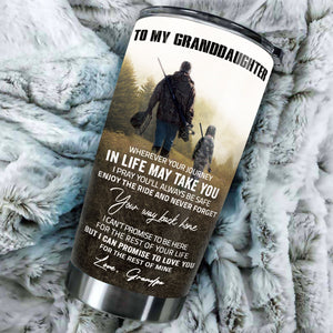 To My Granddaughter - Hunting Partners - Tumbler