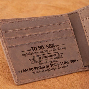 Dad To Son - My Son Forever - Wallet With Clipper