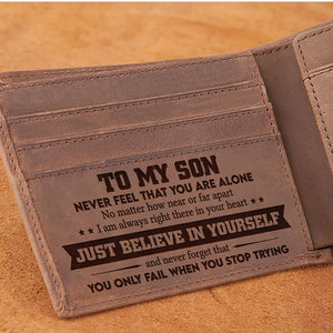 Dad To Son - I Will Always Love You - Wallet With Clipper