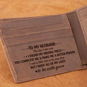 Wife To Husband - I Gave My Heart To You - Wallet With Clipper