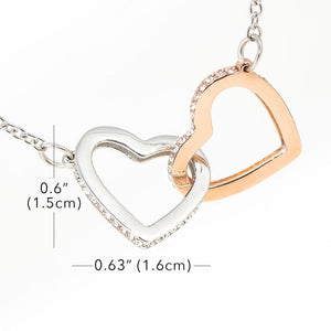 To My Daughter - Remember Whose Daughter You Are - Interlocking Heart Necklace