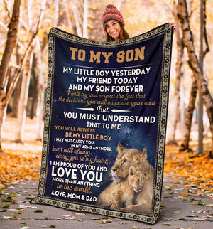 To My Son - I Love You - Blanket