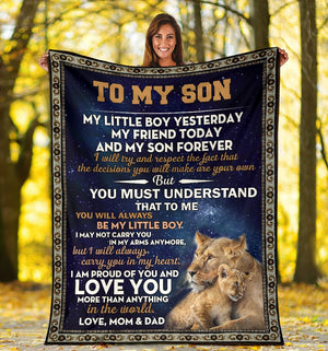 To My Son - I Love You - Blanket