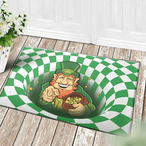 3D Leprechaun Doormat - St Patty Decoration - Funny Irish Rug - St Patrick's Day Doormat
