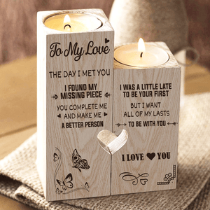 To My Love You'Re My Missing Piece - Candle Holder