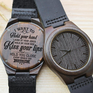 I Want To Hold Your Hand Wooden Watch