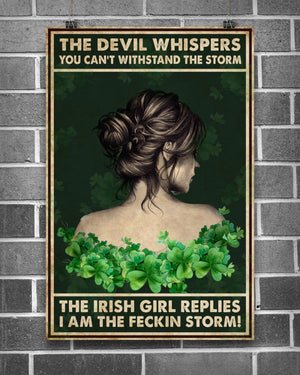 Irish Girl Whispered Back Vertical Canvas