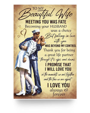 To My Beautiful Wife - I Love You - Vertical Matte Posters