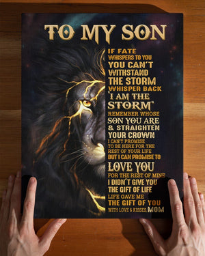 To My Son - Remember Whose Son You Are- Vertical Canvas