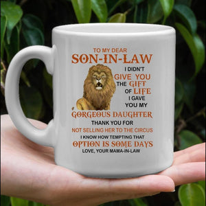 To My Son-In-Law - Thank You - 11oz Ceramic Mug - Best Son-in-Law Mug