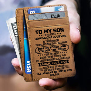 Dad to Son - Life Isn't About Waiting For The Storm To Pass - Card Wallet