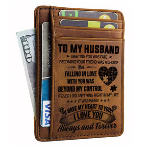 To My Husband - falling in love with you was beyond my control - Card Wallet