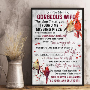 Husband To Wife - You Complete Me - Vertical Matte Posters