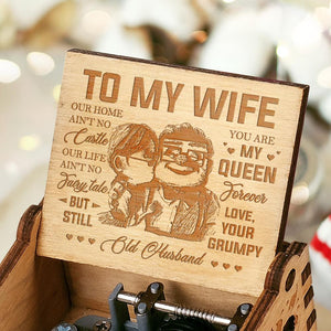To My Wife -  you are my queen forever - Engraved Music Box