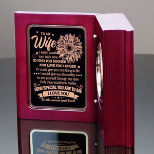 To My Wife - How Special You Are To Me - Wooden Book Clock