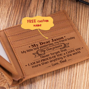 Dad To Son - My Son Forever - Personalized Bifold Wallet