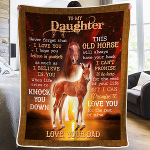 Dad To Daughter - This old horse will always have your back - Gift For Daughter