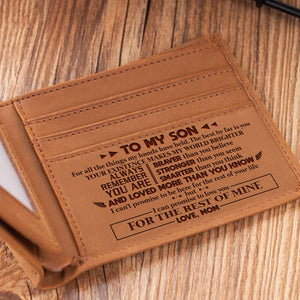 Mom To Son - The Best By Far Is You - Bifold Wallet
