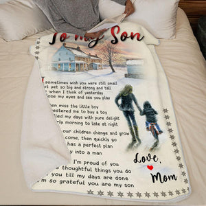 Mom to Son - I'm Proud Of You - Blanket