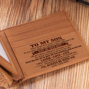 Mom To Son - Remember To Be Awesome - Bifold Wallet