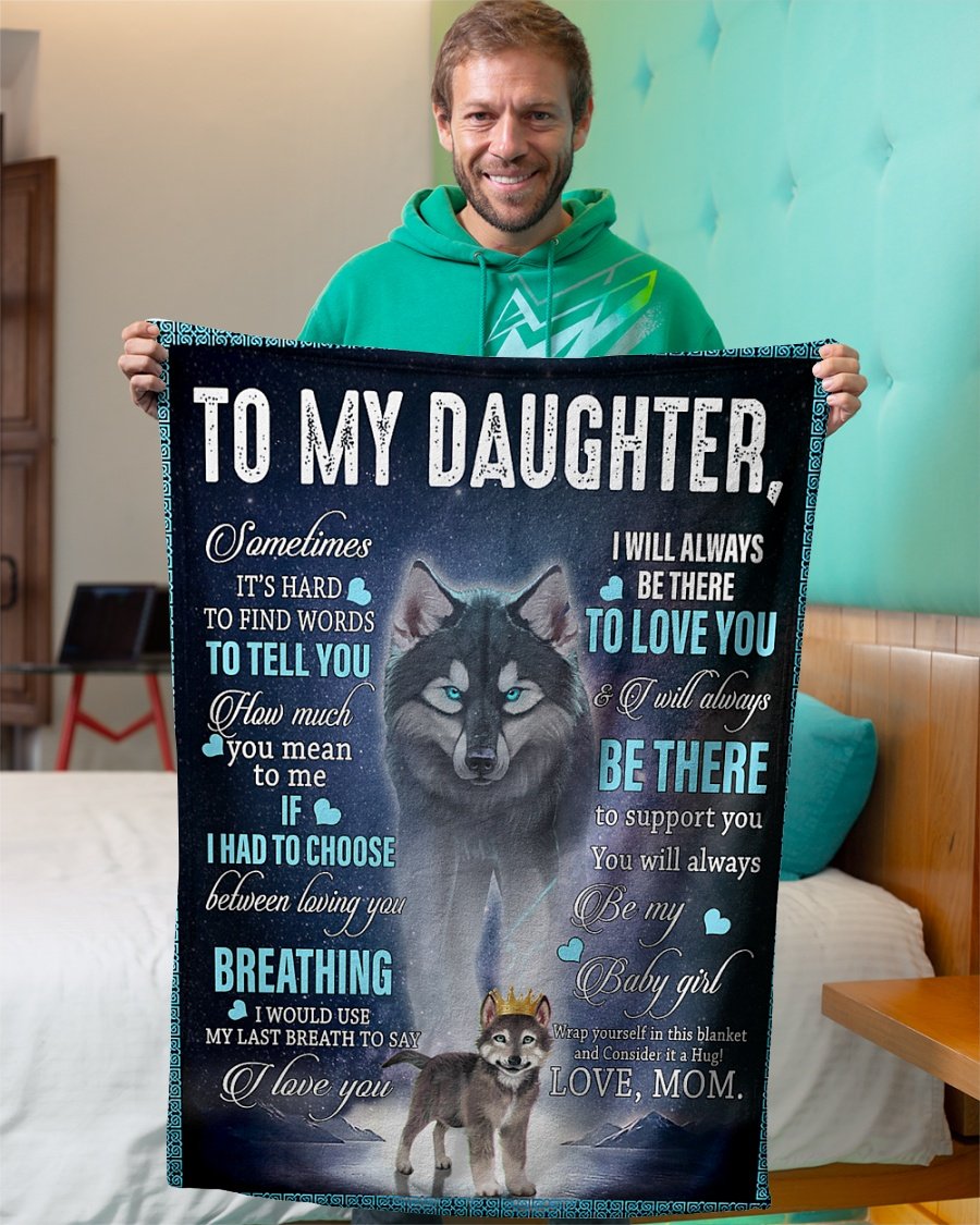 To My Mom Blanket, Mom Wolf You'll Always Be My Loving Mom Blanket