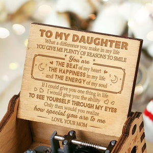 Mom to Daughter - You Give Me Plenty Of Reasons To Smile - Engraved Music Box