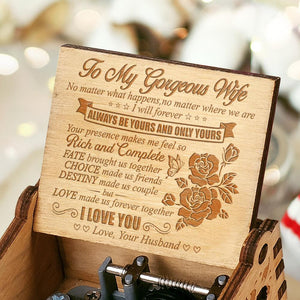 To My Wife - Always Be Yours And Only Yours - Engraved Music Box
