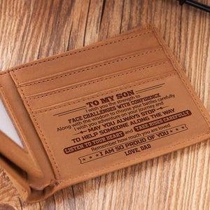 Dad To Son - Listen To Your Heart And Take Risks Carefully - Bifold Wallet