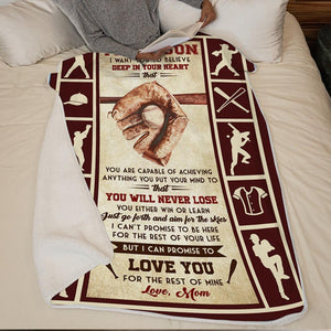 Mom To Son - You Will Never Lose - Blanket