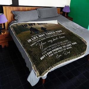 Blanket Dad To Son - I pray you'll always be safe - Best Gift For Christmas