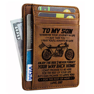 Dad to Son - I pray you'll always be safe - Card Wallet