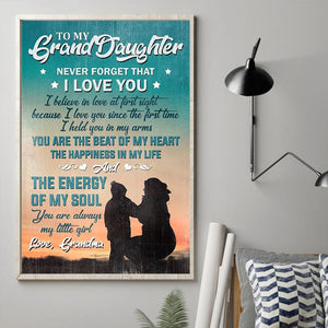 Grandma To Granddaughter - The Happiness In My Life - Vertical Matte Posters