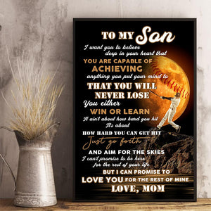 Mom To Son - You Will Never Lose - Vertical Matte Posters
